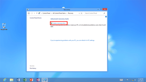 Windows 8 Create Recovery Drive